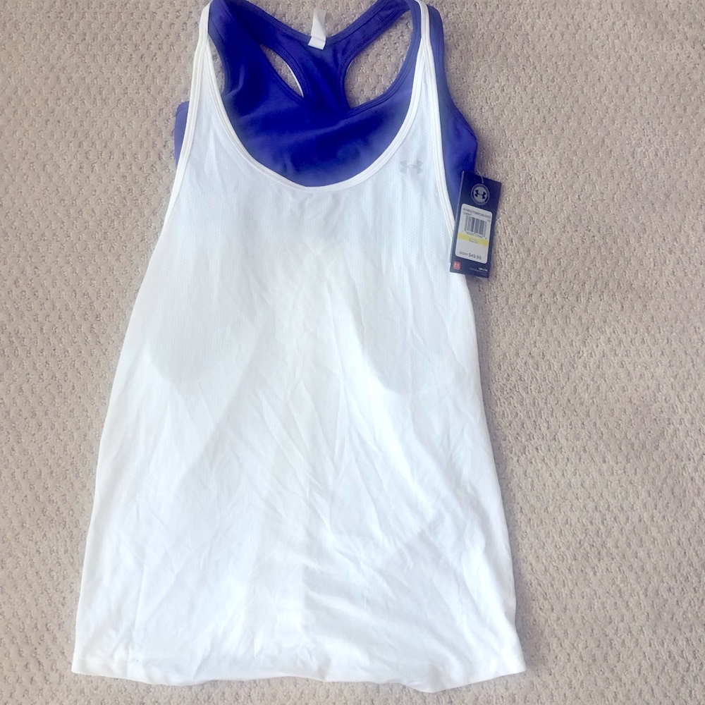 Under armor sports bra tank combo medium nwt
